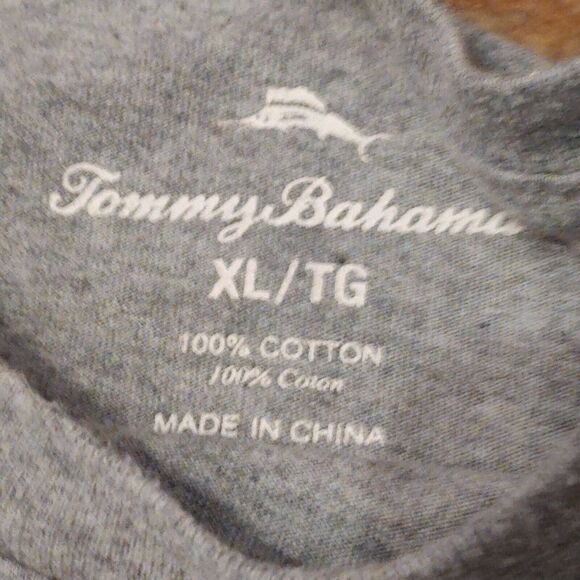 Tommy Bahama Rum Size Fits All T-shirt Men's Gray Short Sleeve Cotton Sz XL - Picture 5 of 7